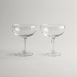 Pressed Glass Coupes, Pair