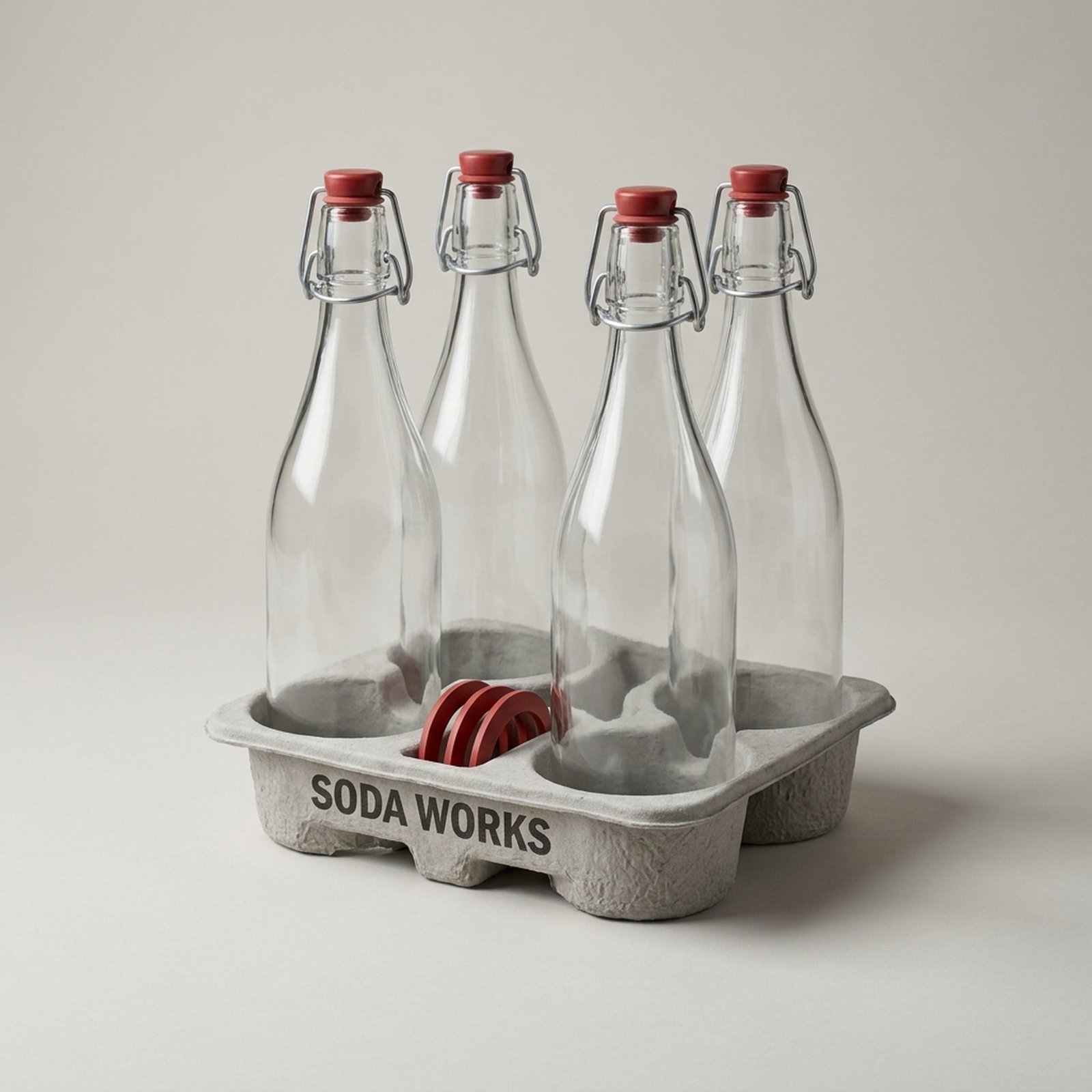Swing-Top Bottles, Set of Four